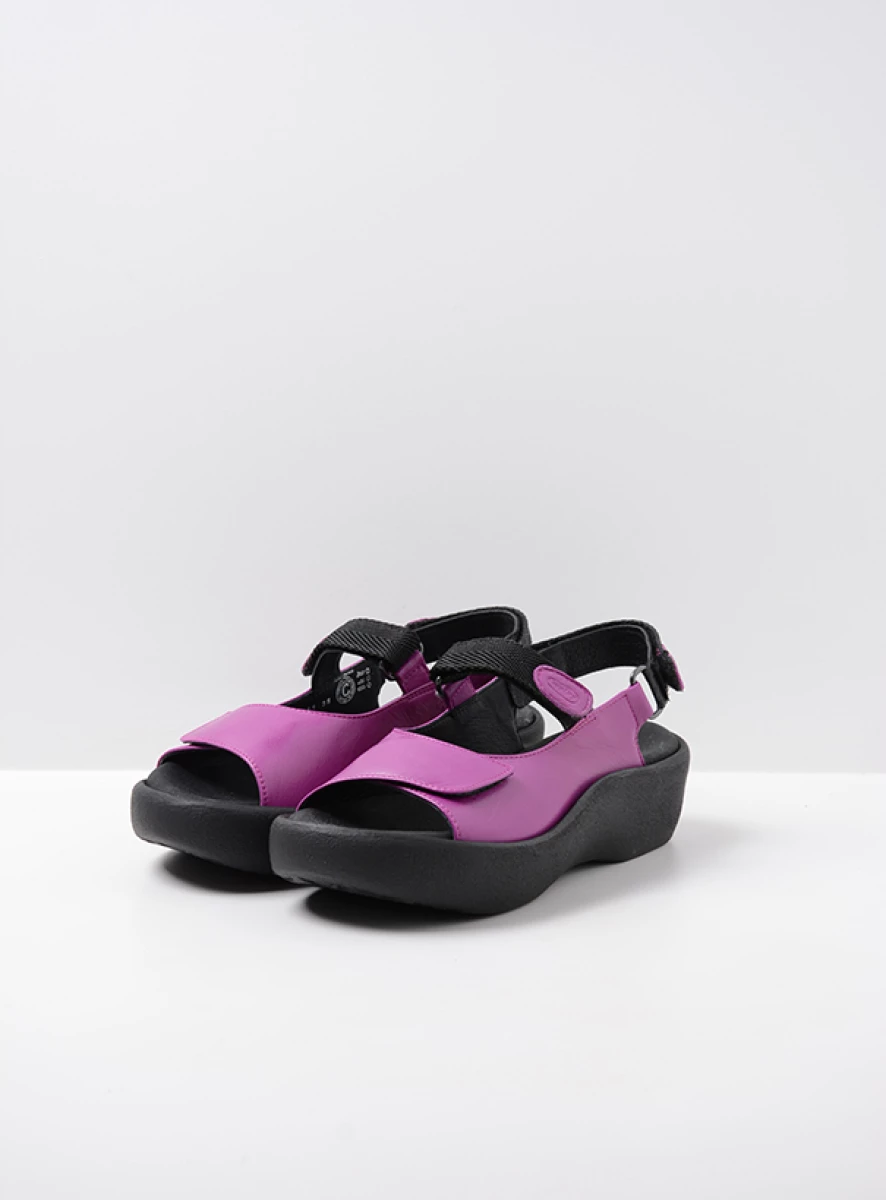 wolky sandalen 03204 jewel 34660 fuchsia leer front