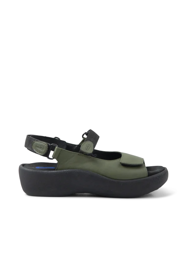 Wolky Jewel - saliegroen leer Sandalen voor dames