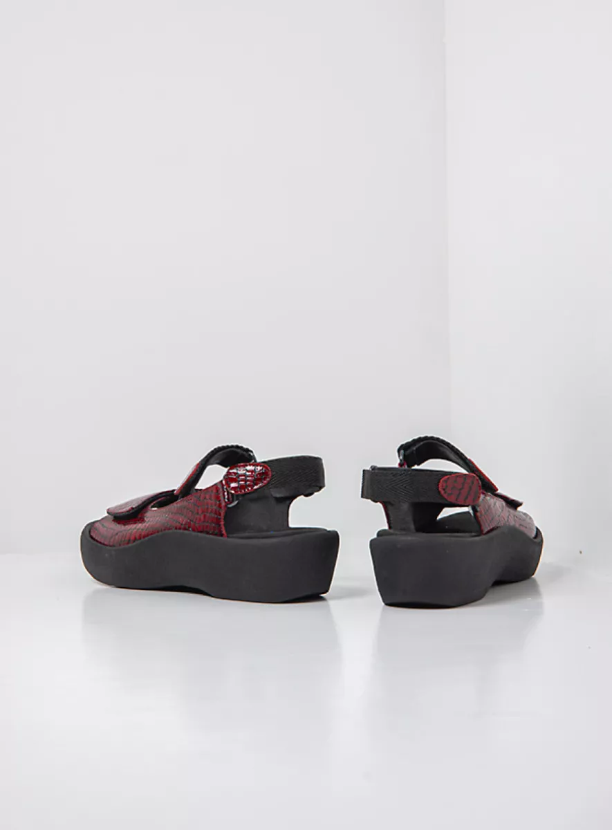 Wolky Sandalen 03204 Jewel 67500 rood mini croco leer