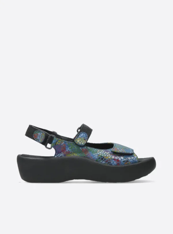 Wolky Jewel - jeansblauw/multi leer Sandalen voor dames