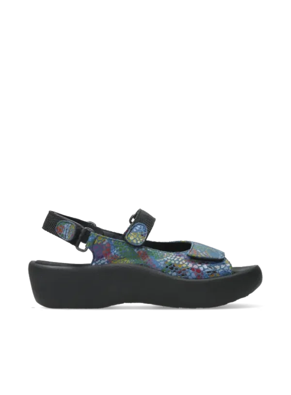 Wolky Jewel - jeansblauw/multi leer Sandalen voor dames