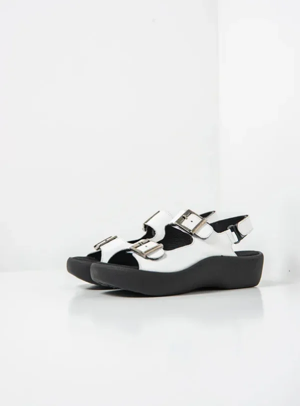 Wolky Fortune - wit leer Sandalen voor dames