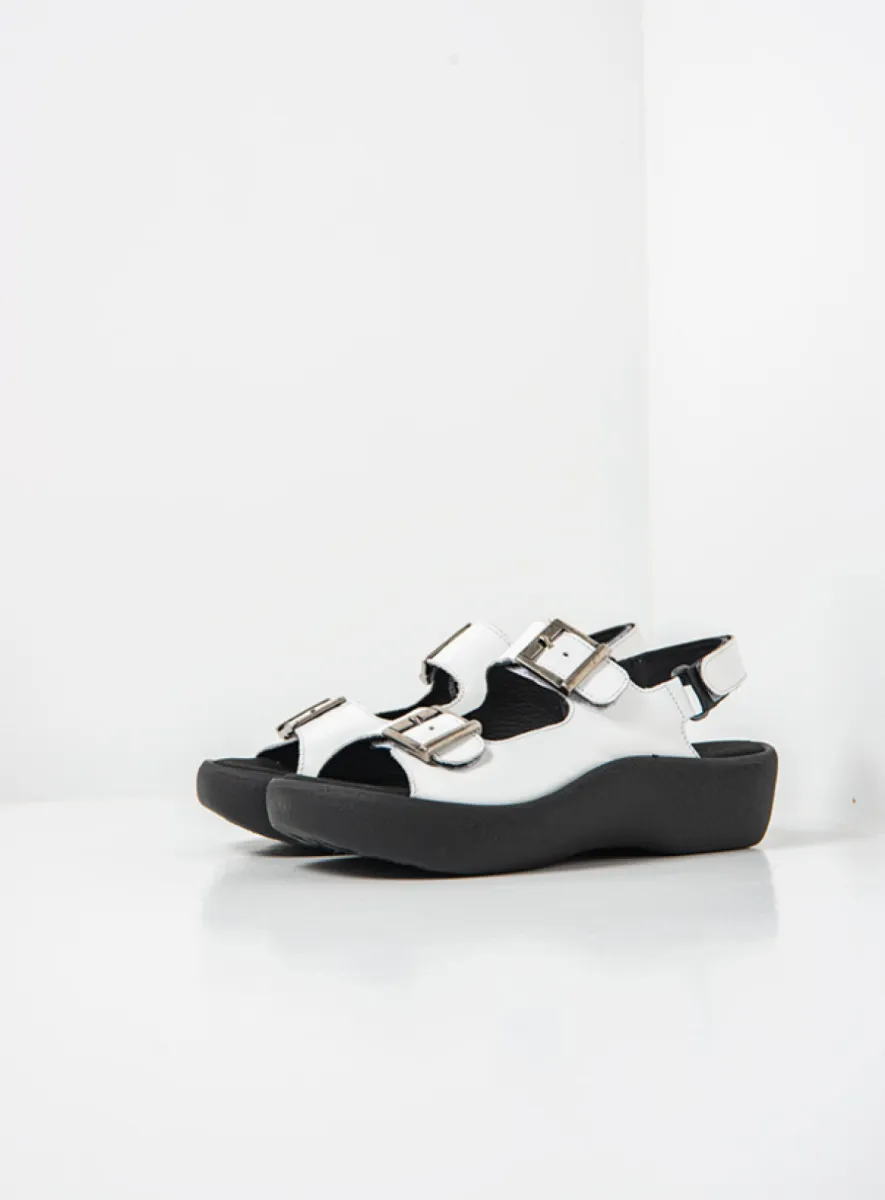 Wolky Fortune - wit leer Sandalen voor dames