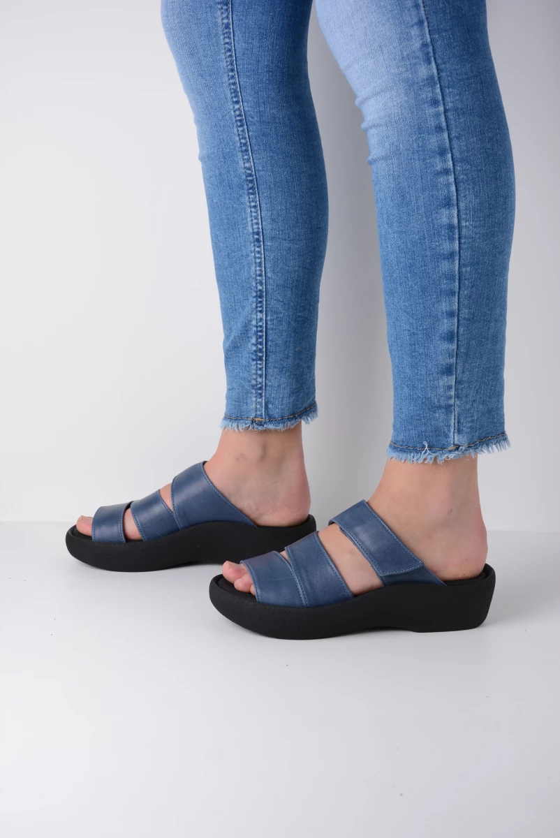 wolky slippers 03207 aporia 30840 jeans leer sfeer