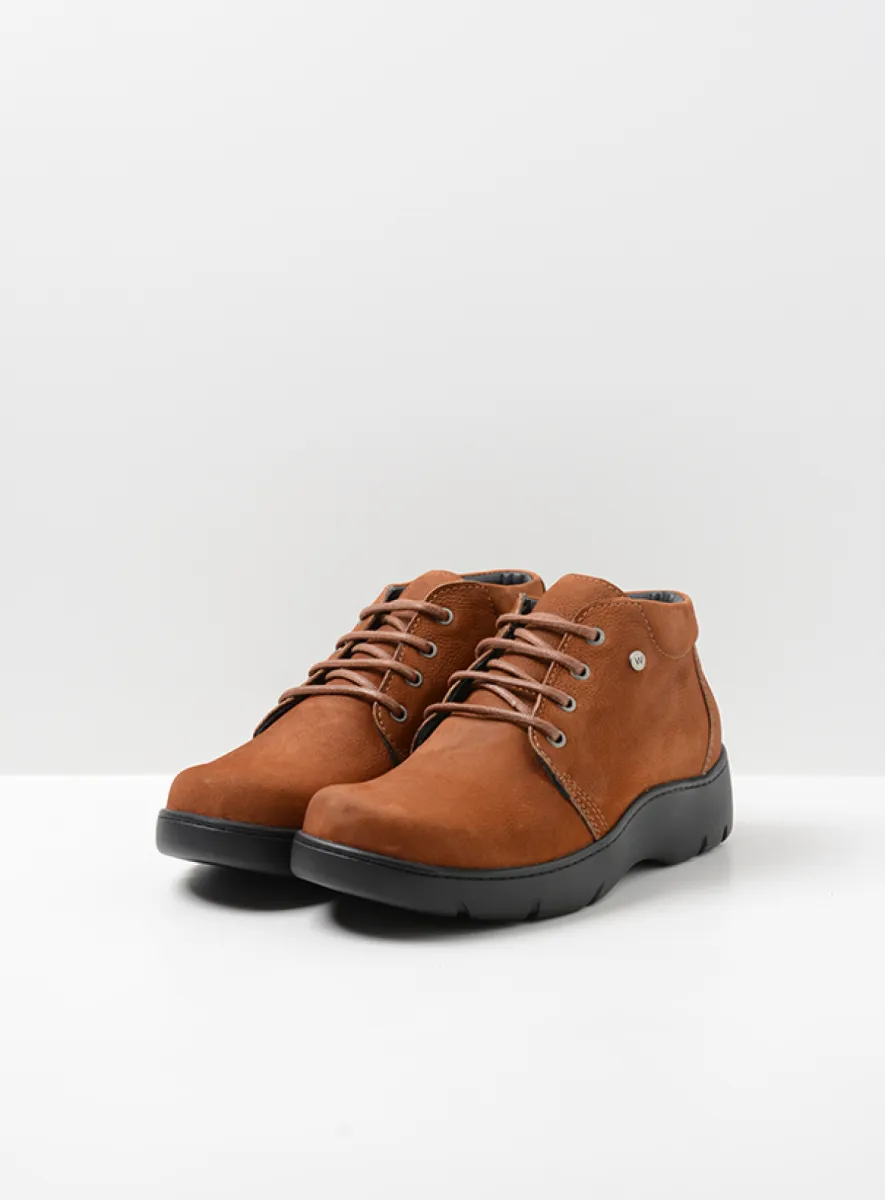 Wolky Tardac WR - cognac nubuck Hoge veterschoenen voor dames