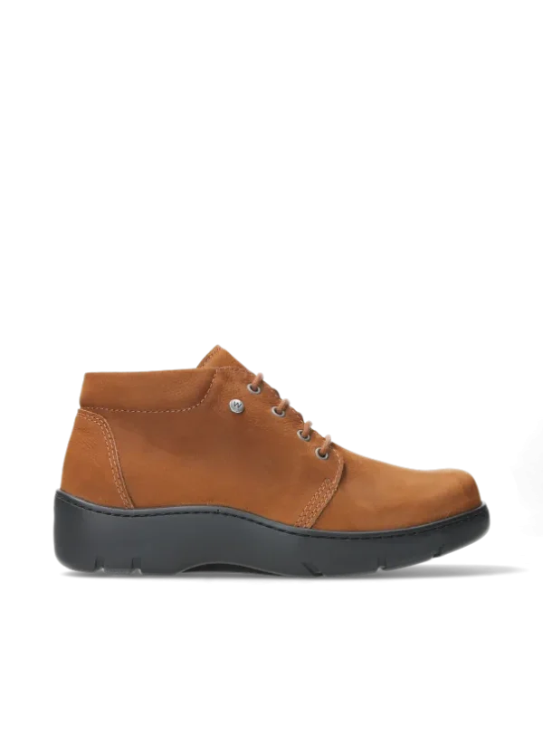 Wolky Tarda WR - cognac nubuck Hoge veterschoenen voor dames