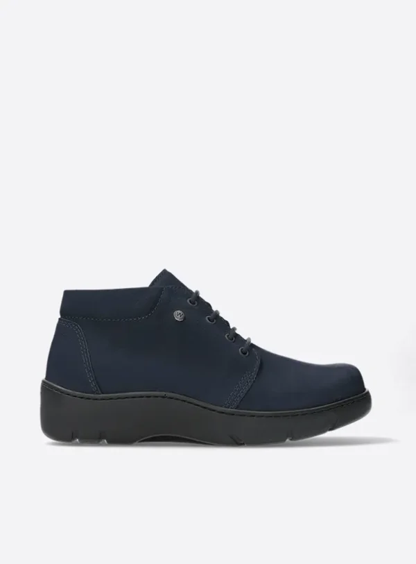 Wolky Tarda WR - donkerblauw nubuck Hoge veterschoenen voor dames