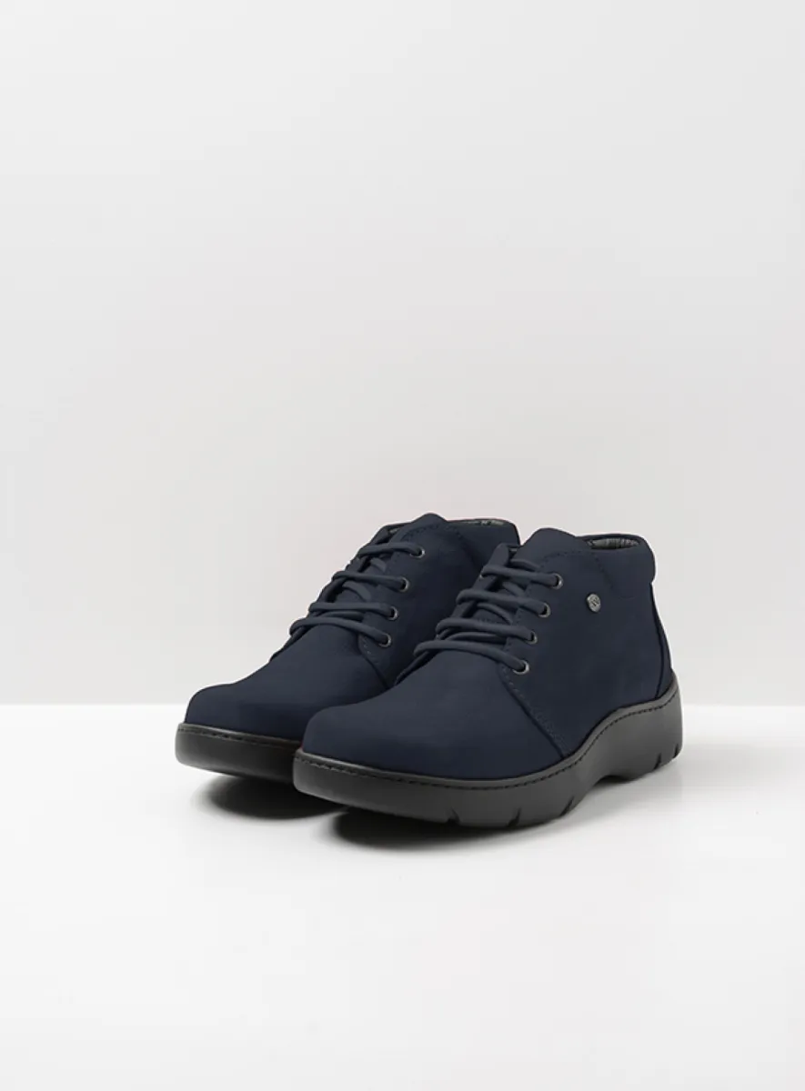 Wolky Hoge veterschoenen 03255 Tarda WR 11800 donkerblauw nubuck