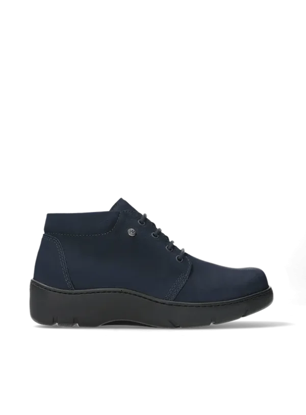 Wolky Tarda WR - donkerblauw nubuck Hoge veterschoenen voor dames