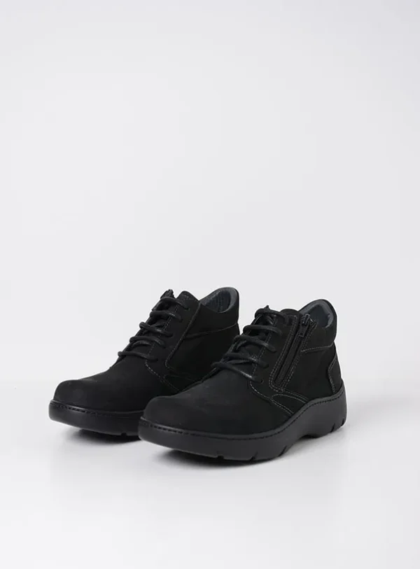 Wolky Annemarie - zwart nubuck Hoge veterschoenen voor dames