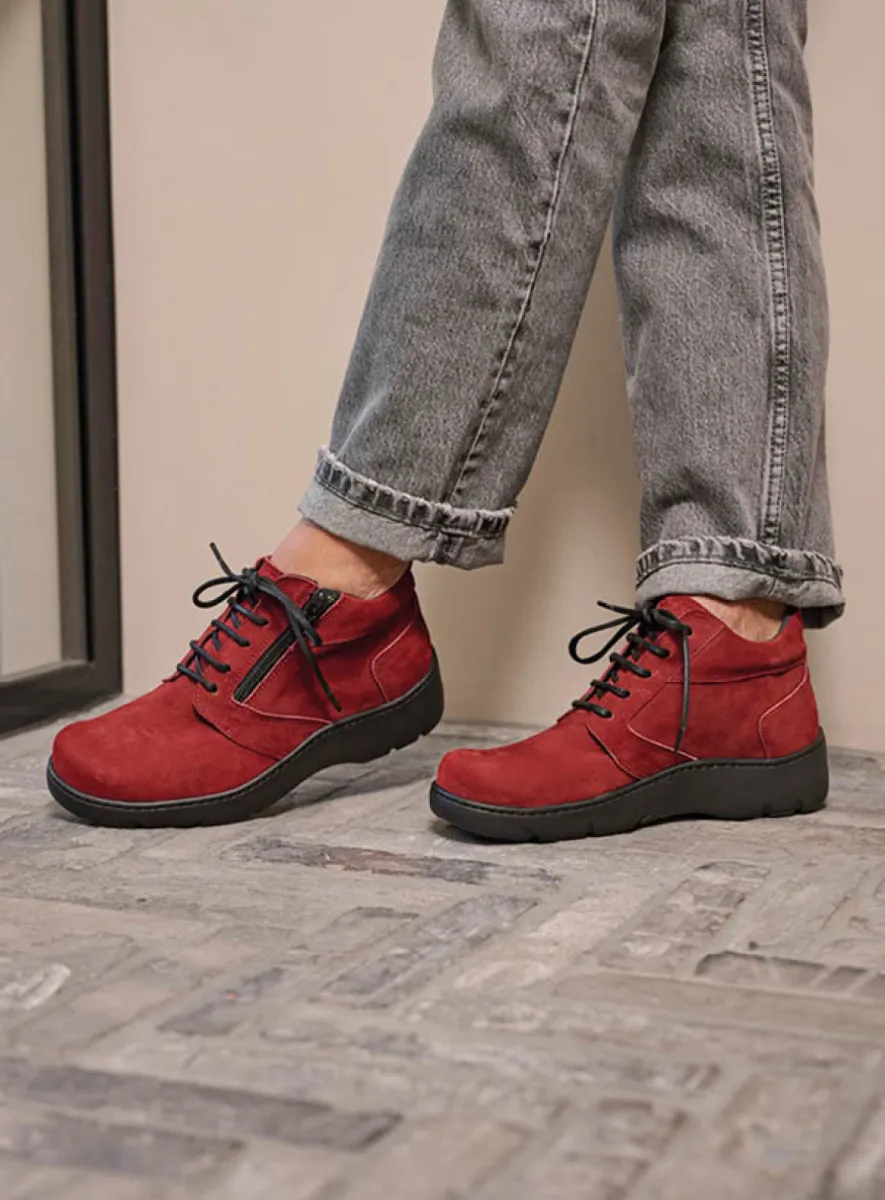 Wolky Veterschoenen 03257 Annemarie 11553 kersenrood nubuck