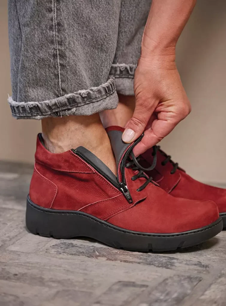 Wolky Veterschoenen 03257 Annemarie XW 11553 kersenrood nubuck