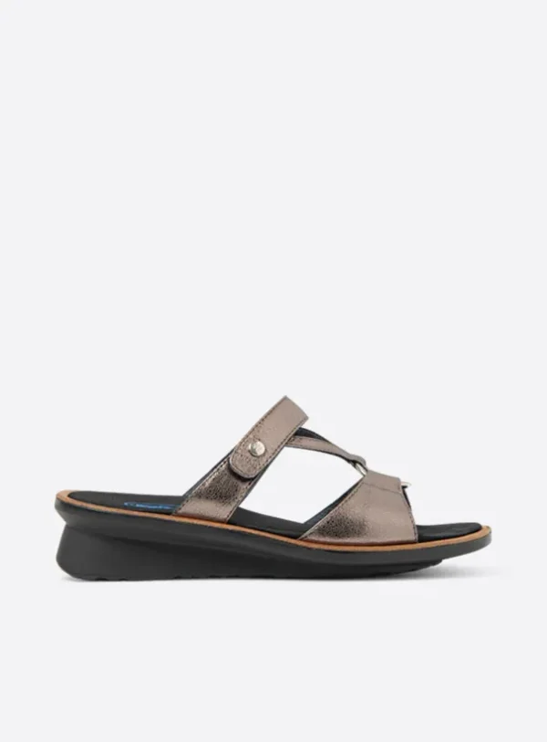 Wolky Isa - brons metallic leer Slippers voor dames
