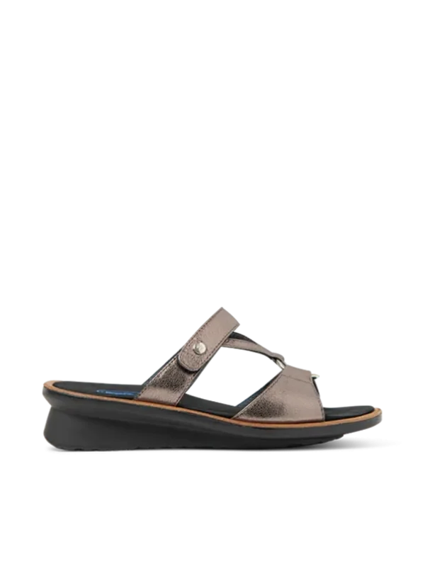 Wolky Isa - brons metallic leer Slippers voor dames