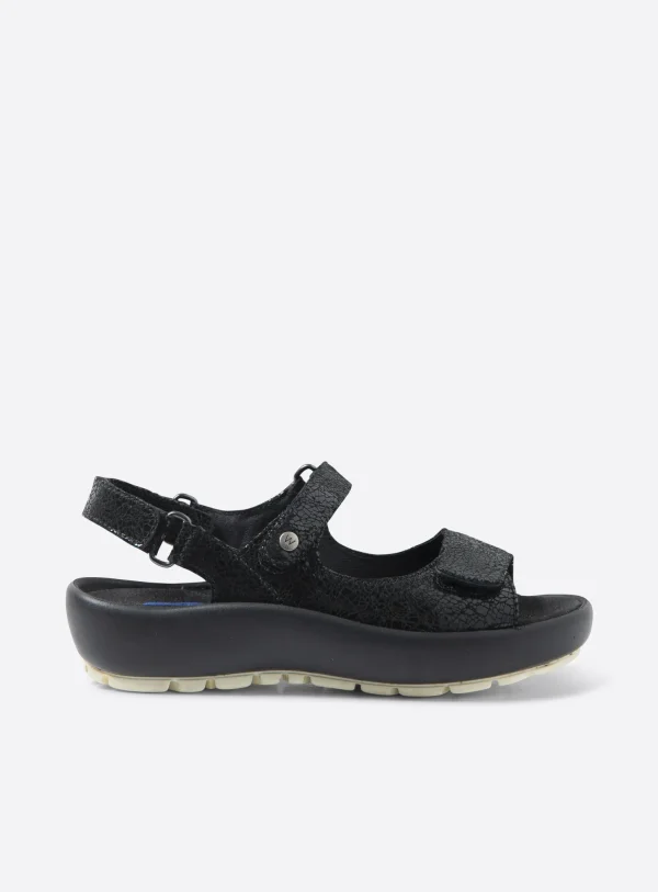 Wolky Brasilia - zwart suede Sandalen voor dames