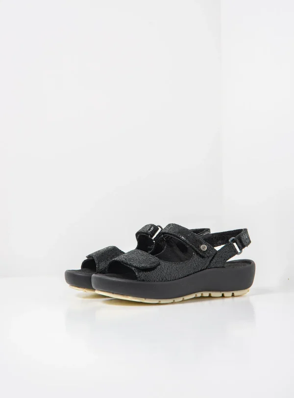 Wolky Brasilia - zwart suede Sandalen voor dames