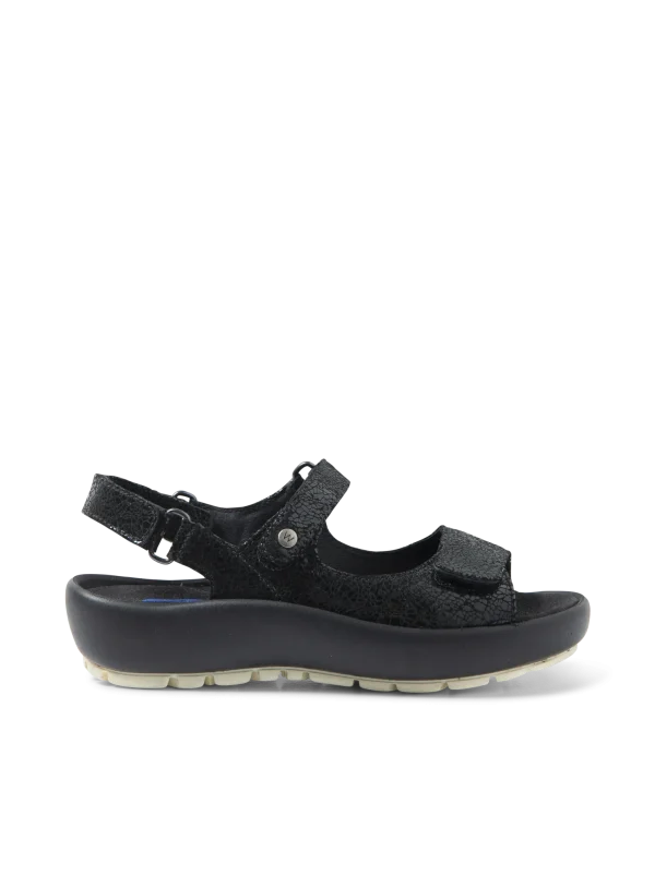 Wolky Brasilia - zwart suede Sandalen voor dames