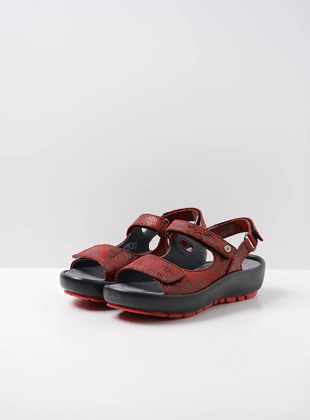 wolky sandalen 03333 brasilia 41500 rood leer front