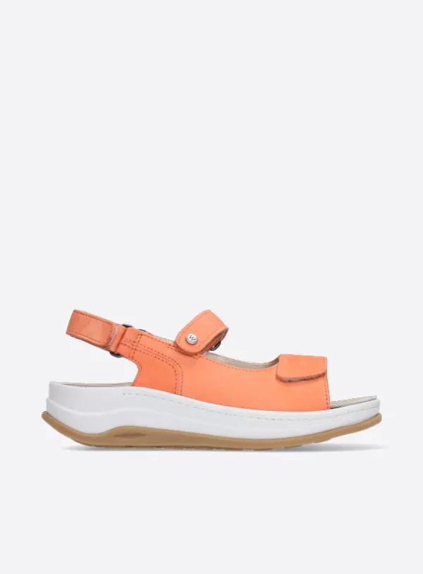 Wolky Adura - oranje nubuck Sandalen voor dames