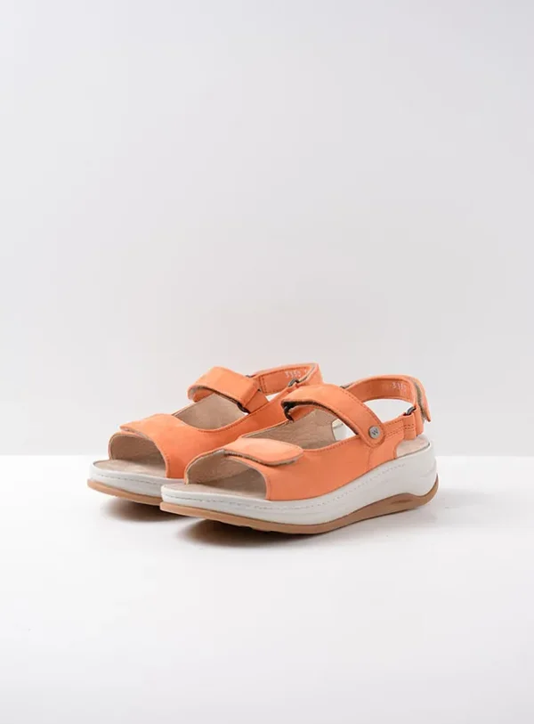 Wolky Adura - oranje nubuck Sandalen voor dames