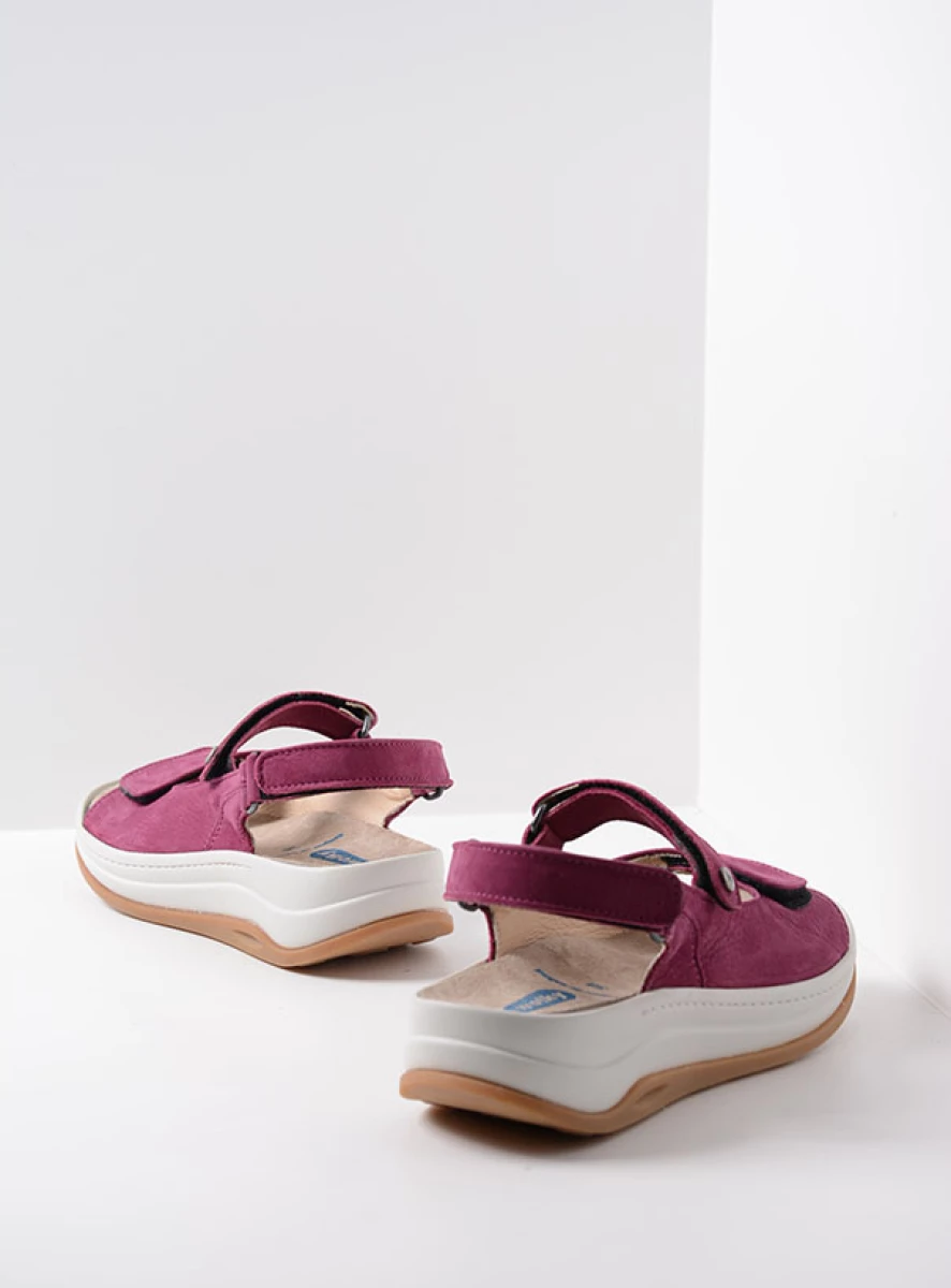 wolky sandalen 03350 adura 10660 fuchsia nubuck back