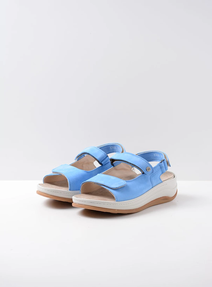 wolky sandalen 03350 adura 10815 hemelsblauw nubuck front