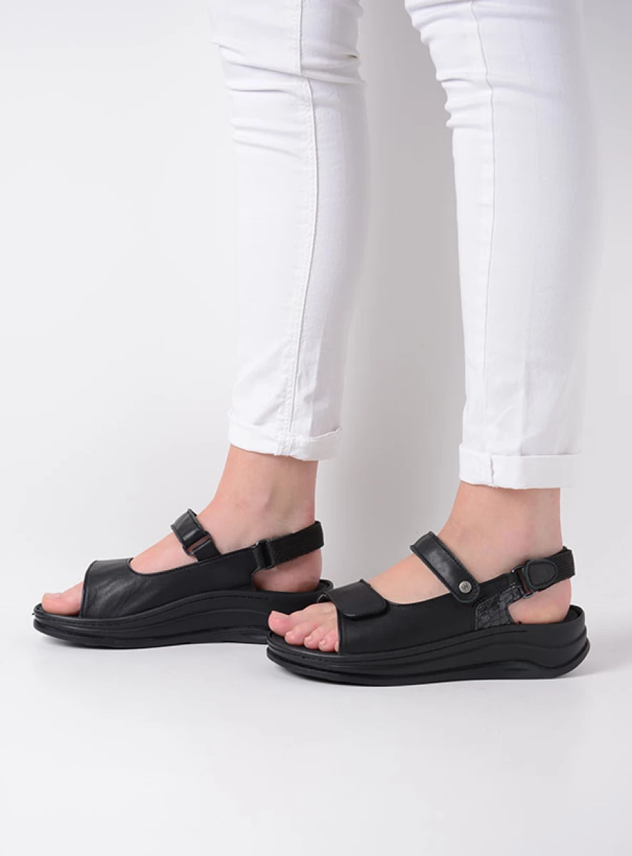 Wolky Sandalen 03350 Adura 20000 zwart leer