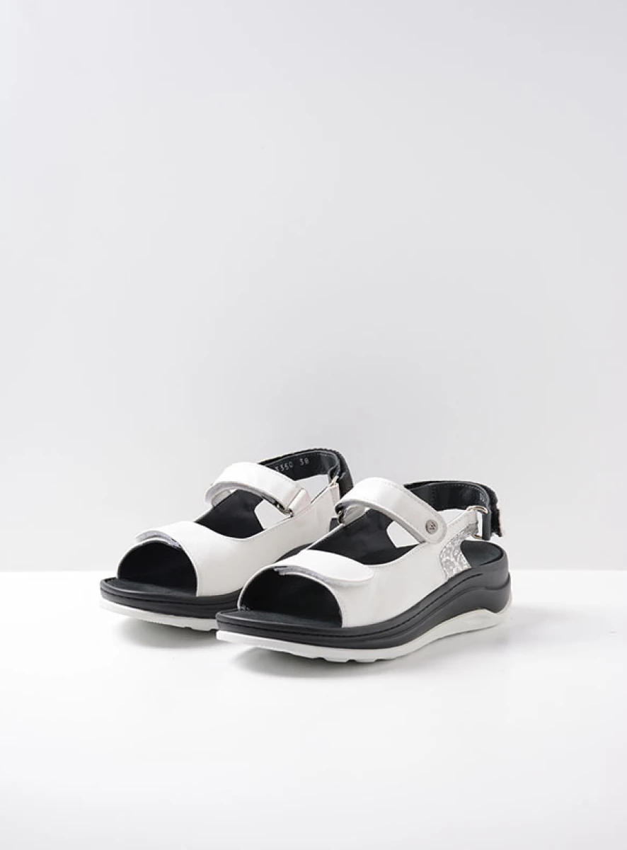 wolky sandalen 03350 adura 20100 wit leer front