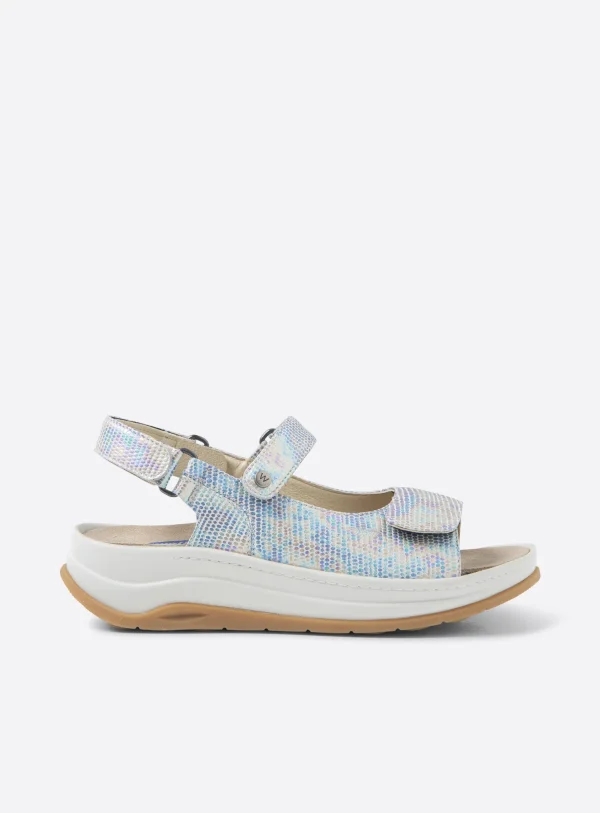 Wolky Adura - multi metallic leer Sandalen voor dames