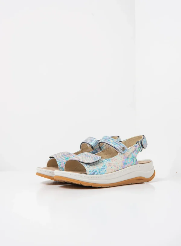 Wolky Adura - multi metallic leer Sandalen voor dames