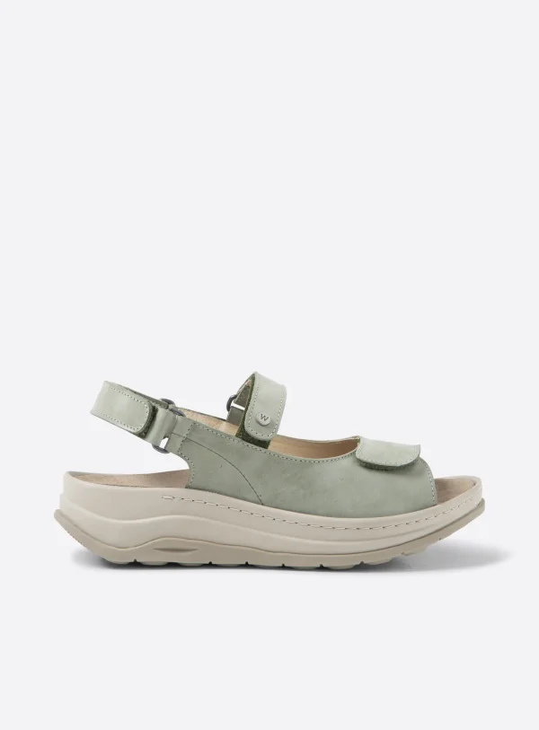 Wolky Adura - saliegroen effectleer Sandalen voor dames