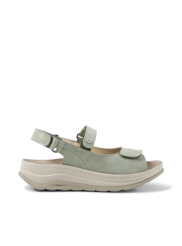 Wolky Adura - saliegroen effectleer Sandalen voor dames