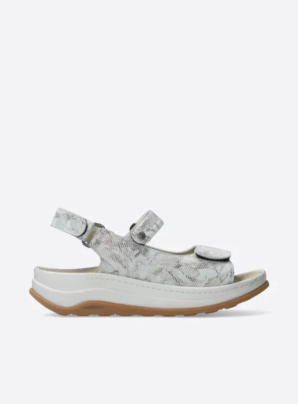 Wolky Adura - beige bloemen leer Sandalen voor dames