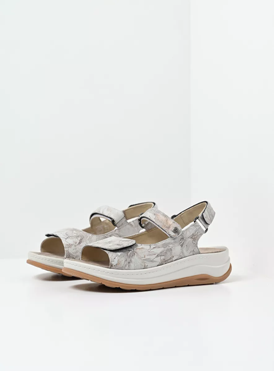 Wolky Sandalen 03350 Adura 75390 beige bloemen leer