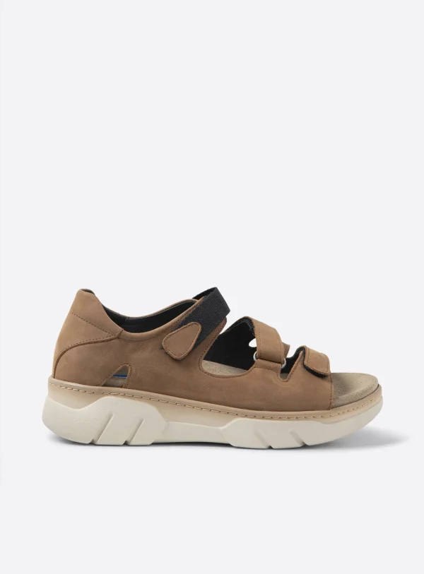 Wolky Blaze - caramel nubuck Sandalen voor dames