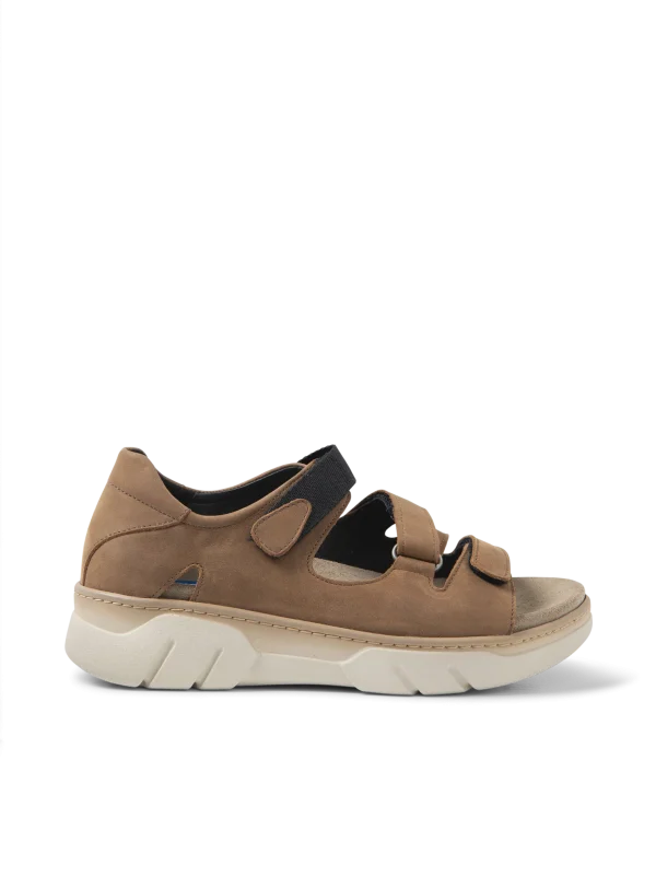 Wolky Blaze - caramel nubuck Sandalen voor dames