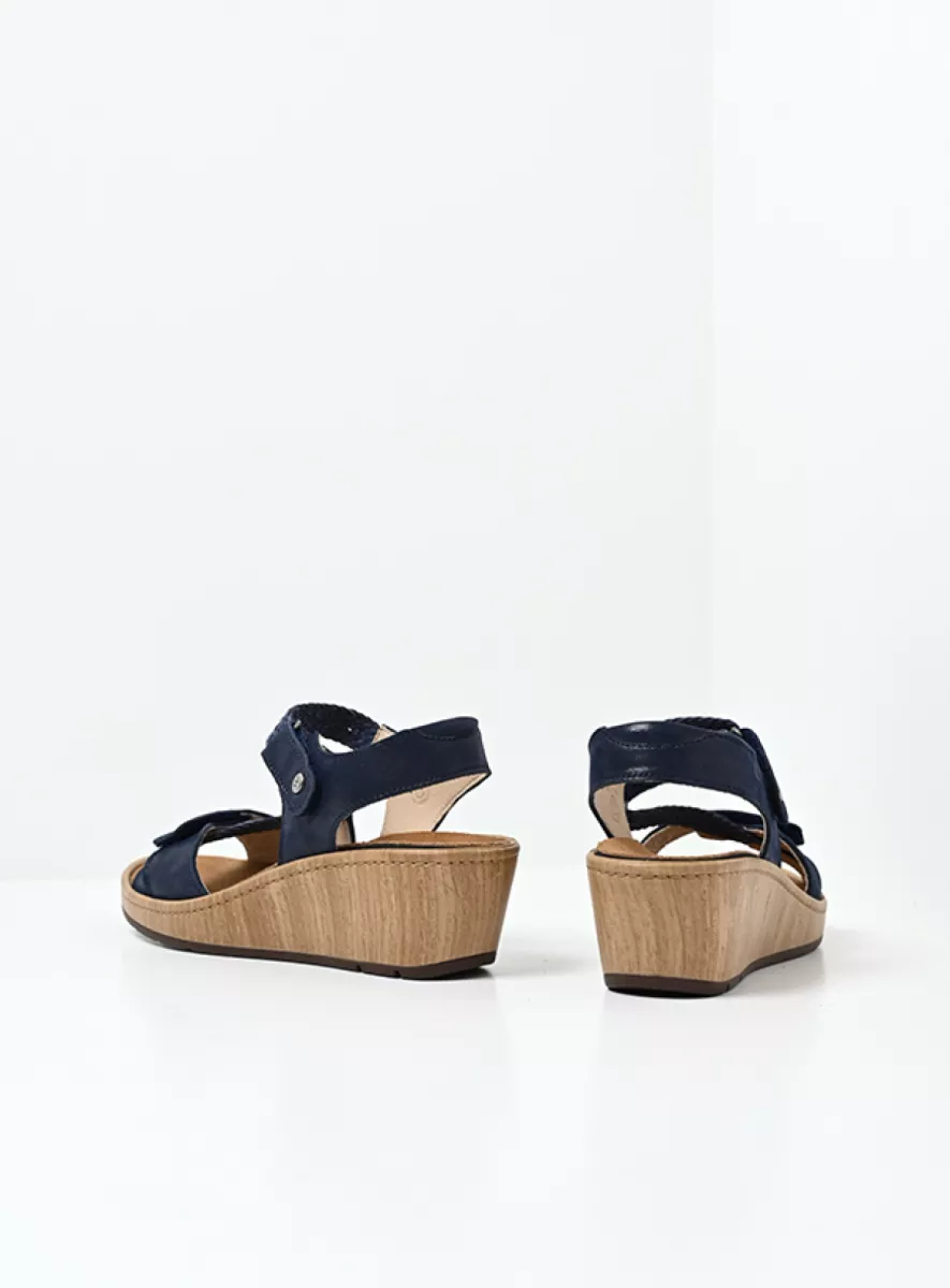 Wolky Sandalen 03550 La Jolla 36820 denimblauw effectleer
