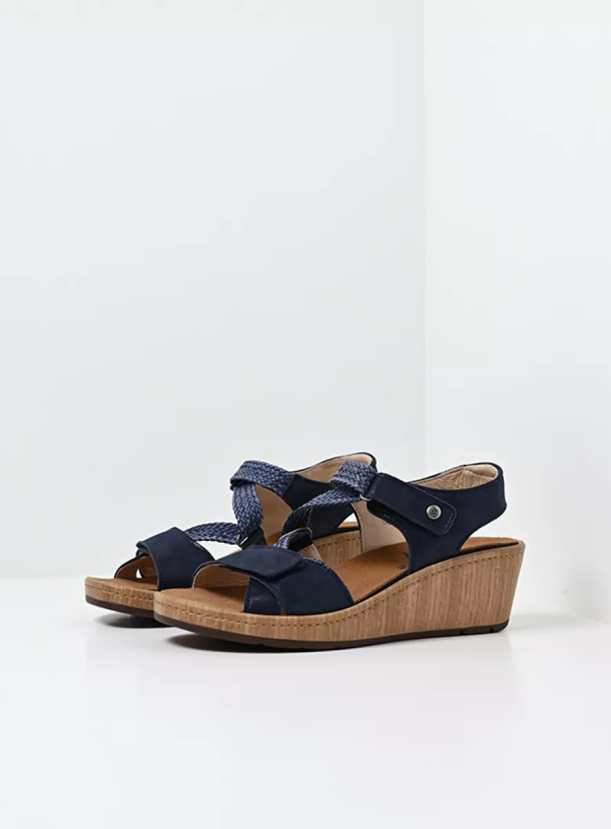 Wolky Sandalen 03550 La Jolla 36820 denimblauw effectleer