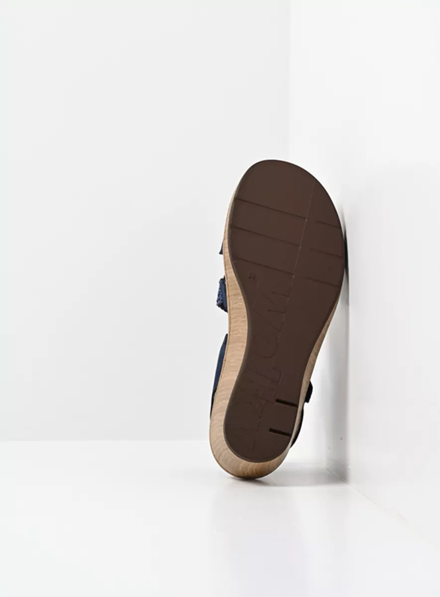 Wolky Sandalen 03550 La Jolla 36820 denimblauw effectleer