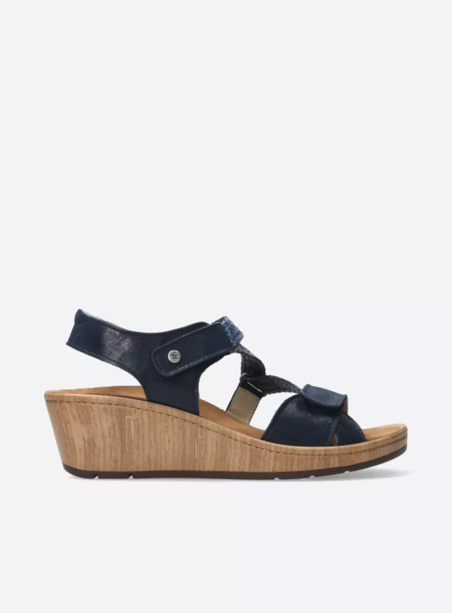 Wolky Sandalen 03550 La Jolla 36820 denimblauw effectleer