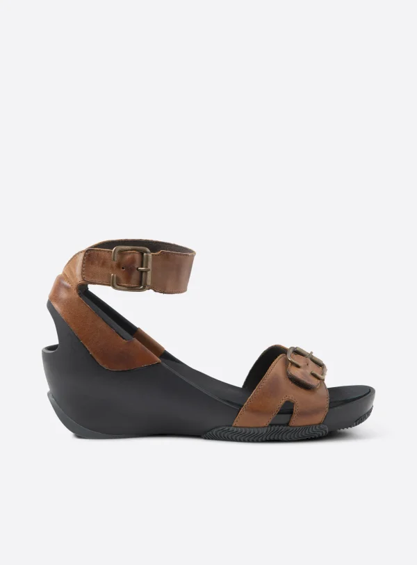 Wolky Eraza - cognac leer Sandalen voor dames