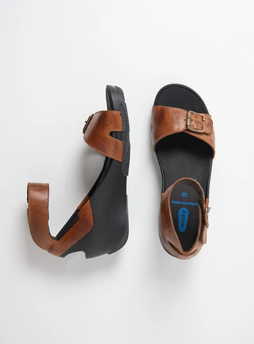 Wolky Sandalen 03777 Eraza 31430 cognac leer