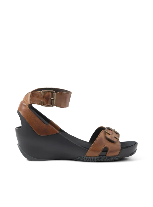 Wolky Eraza - cognac leer Sandalen voor dames