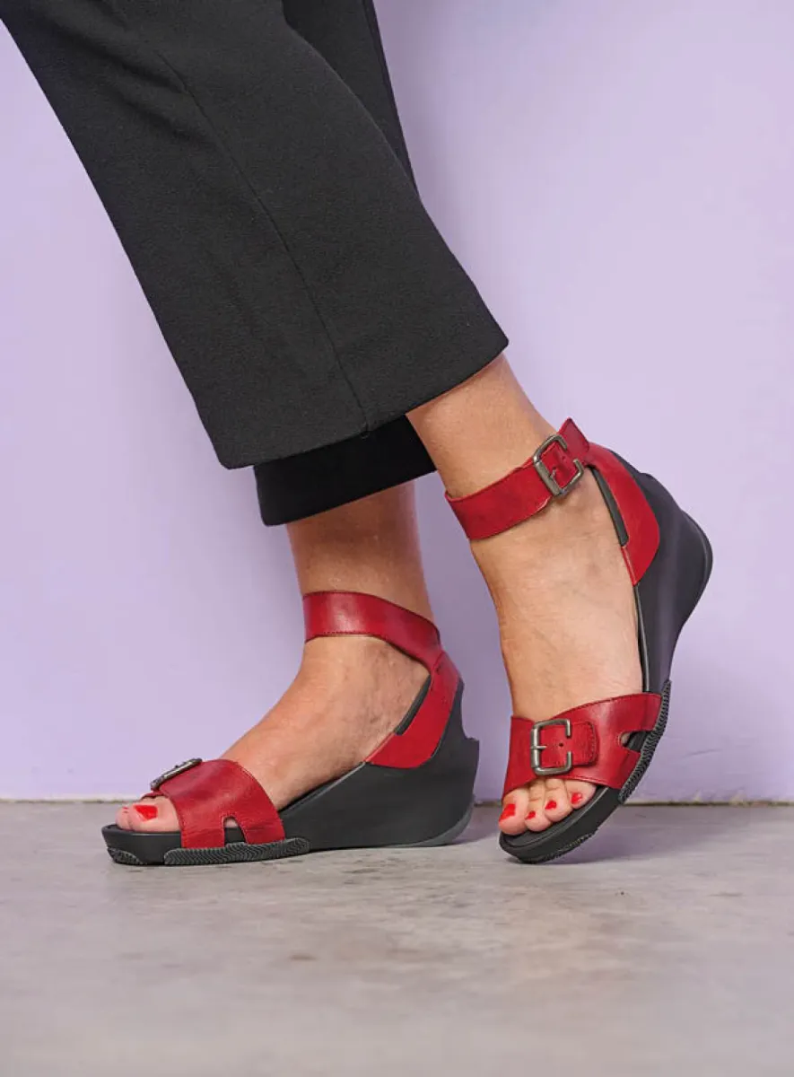 Wolky Sandalen 03777 Eraza 31500 rood leer