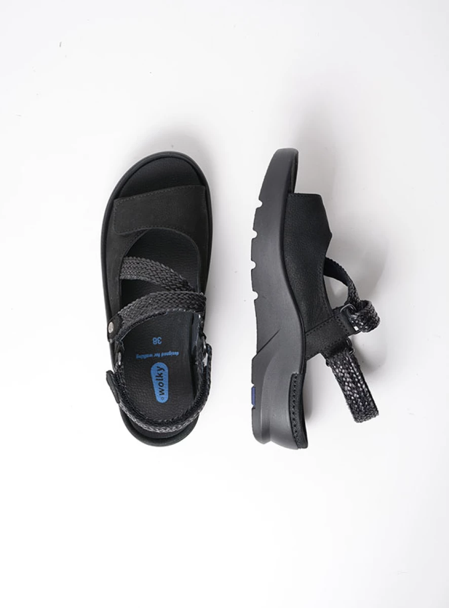Wolky Sandalen 03925 Lisse 11001 zwart nubuck