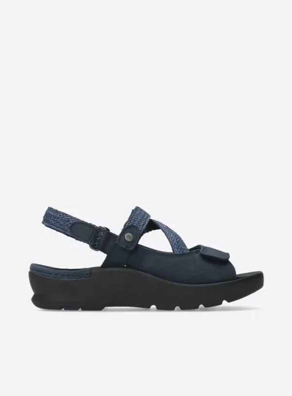 Wolky Lisse - denim nubuck Sandalen voor dames