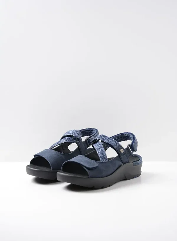 Wolky Lisse - denim nubuck Sandalen voor dames