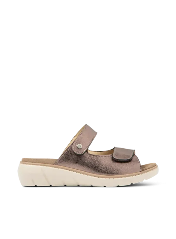 Wolky Cyprus - brons metallic leer Slippers voor dames