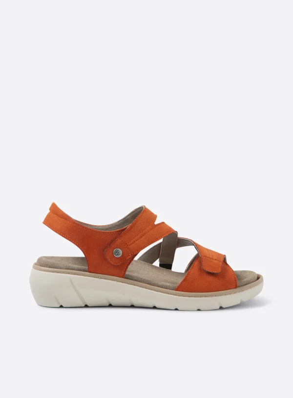 Wolky Ikaria - oranje vegan biocare Sandalen voor dames