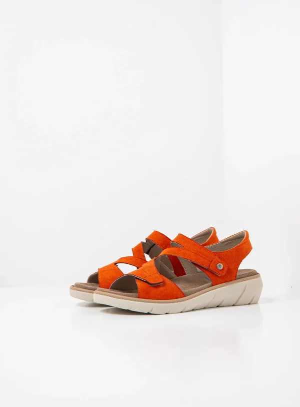 Wolky Ikaria - oranje vegan biocare Sandalen voor dames